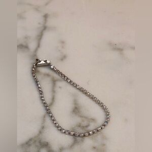 ⛱️🔥Silver Thin Rhinestone Tennis Bracelet - OS